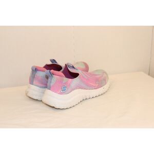 Girls Sketchers Size 13 Slip On Sneakers Pink Purple White Non Marking Preowned